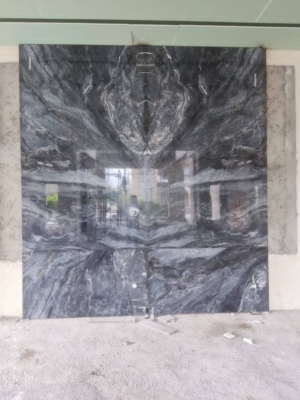 سنگ کار ی اسلب دیوار تلویزیون