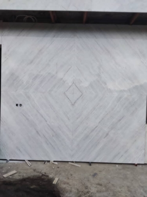 سنگ کاری اسلب دیوار شاه نشین سمت روف